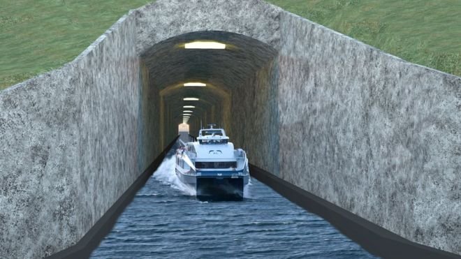 Dünyada ilk dəfə olaraq dağın içindən gəmi tuneli tikiləcək