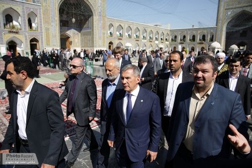 Tatarıstan prezidenti İmam Rzanın (ə) hərəmini ziyarət etdi