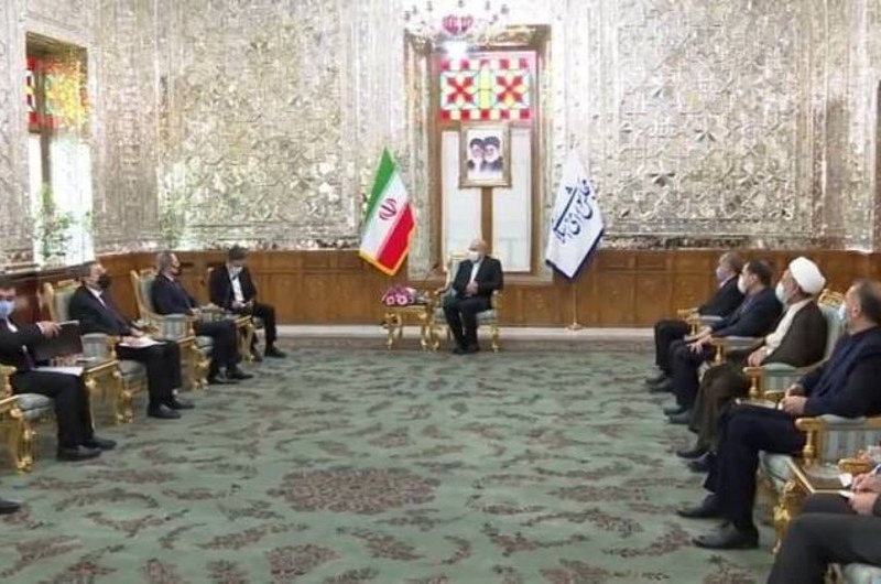 Ceyhun Bayramov İranda İslam Şurası Məclisinin sədri ilə görüşüb