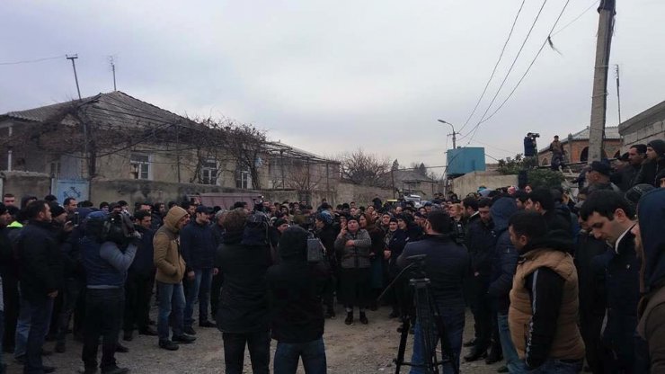 Gürcüstanda azərbaycanlılar yaşayan kənddə etiraz aksiyası keçirilib (Foto)