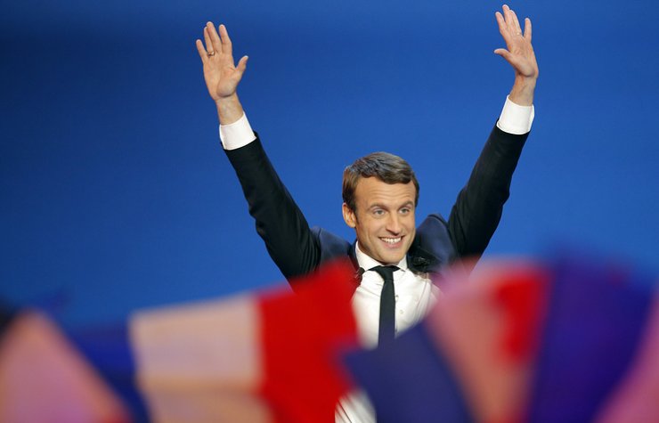 Fransada birinci tur prezident seçkilərində Emmanuel Makron qalib gəlib