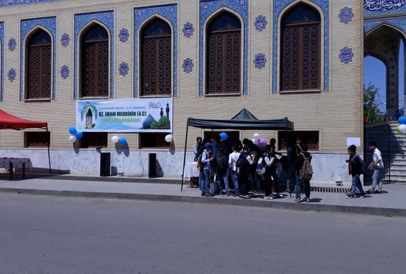 İmam Zamanın (ə.f) təvəllüdü münasibəti ilə su aksiyası keçirildi (Foto)