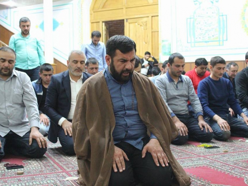 Marneuli İmam Əli məscidində Höccətul-islam vəl-müslimin Rəhim Kargər qonaq oldu (Foto)