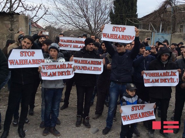 Gürcüstanda azərbaycanlılar yaşayan kənddə etiraz aksiyası keçirilib (Foto)