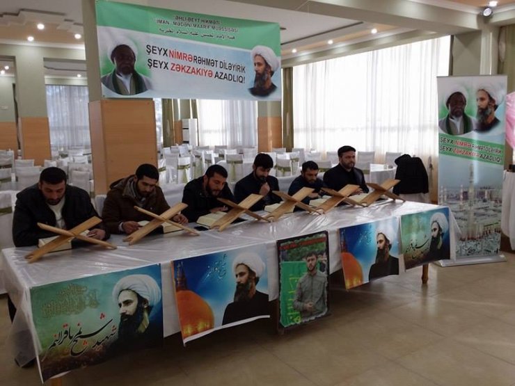 Gürcüstanın Qardabani şəhərində Məzlum Şəhid Şeyx Nimrə anım mərasimi keçirildi (Foto)