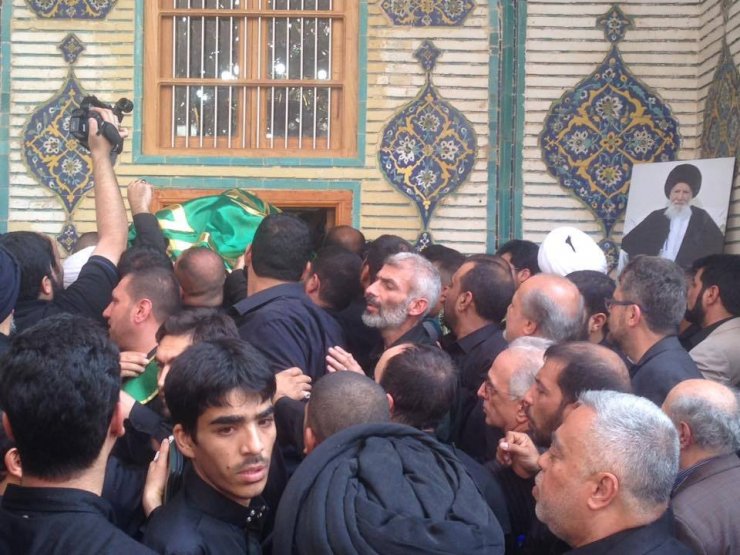 Kərbəlada dünyasını dəyişən müctehid son mənzilə yola salındı - FOTO