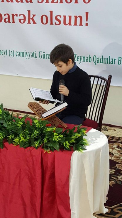 Gürcüstan Əhli-beyt (ə) cəmiyyətində Qurani-Kərimin qiraəti üzrə yarışma keçirildi (Foto-Video)