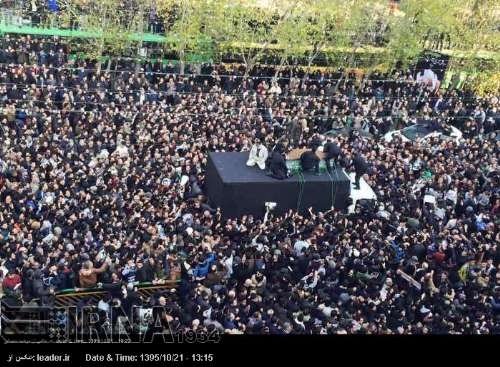 Ayətullah Rəfsəncani İmam Xomeyni (r.ə) məqbərəsində torpağa tapşırıldı (Foto)